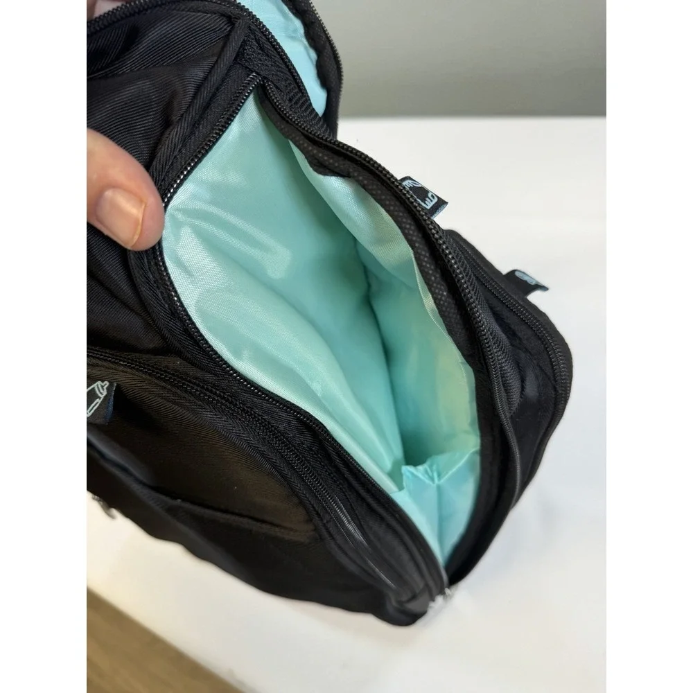 Fisher-Price FastFinder Diaper Bag Backpack Black Teal Multi-Pocket Insulated